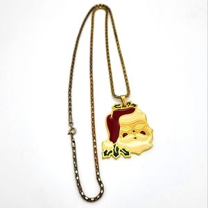 Wallace silversmith Santa Claus Necklace